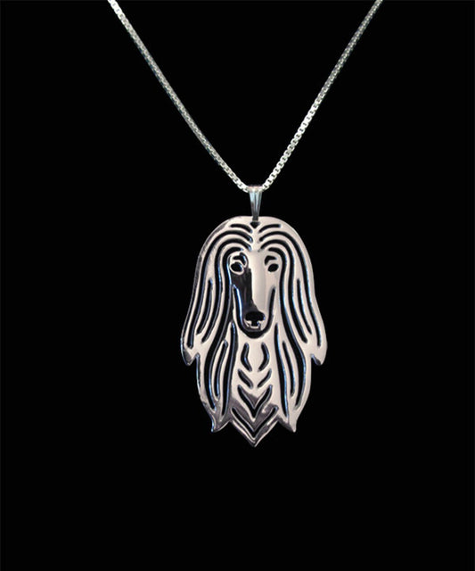 Afghan Hound. Pendant and necklace