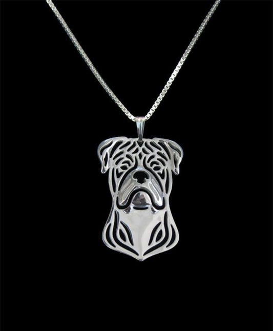 American Bulldog. Pendant and necklace