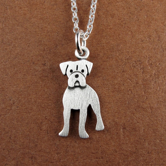 Tiny Boxer. Pendant and necklace