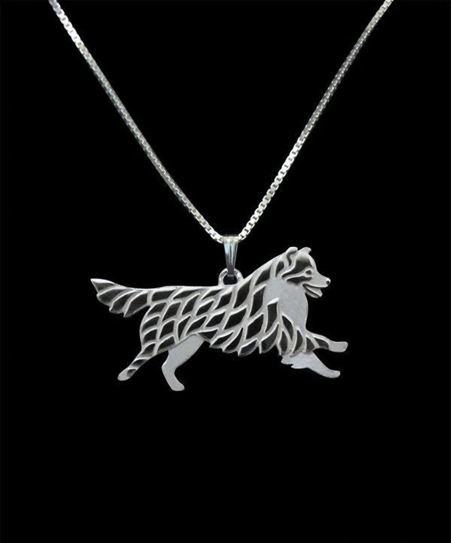 Australian Shepherd pendant & chain