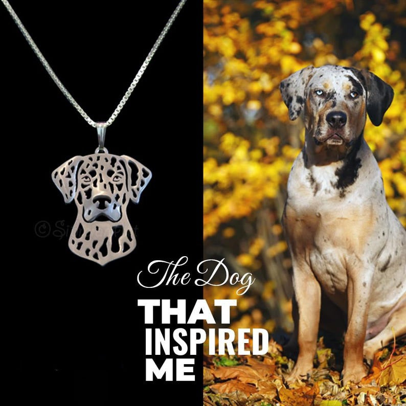 Catahoula Leopard dog pendant & chain